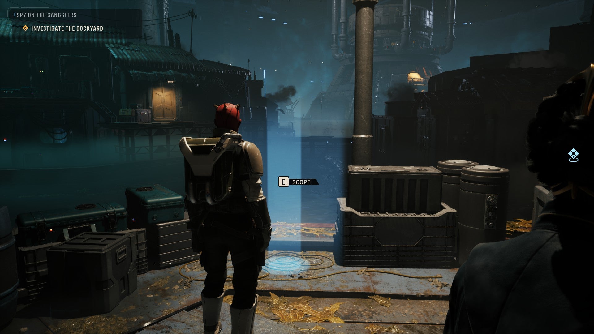 Star Wars: Zero Company screenshot showing your main character in third-person on a mission