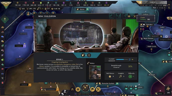 Stage one of an ongoing investigation in Star Trek: Infinite.