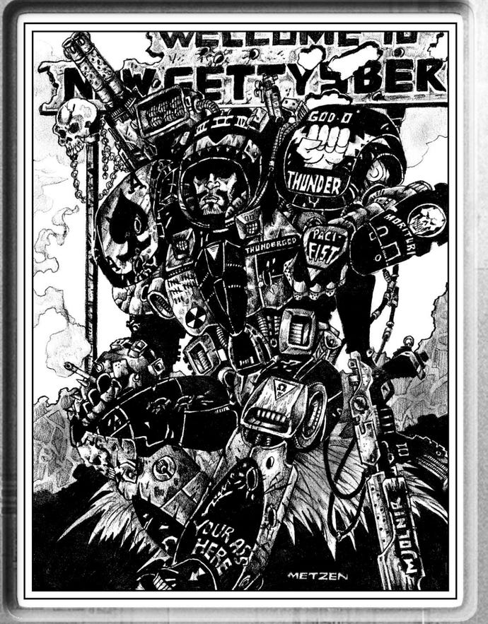 A terran marine from the Starcraft manual.