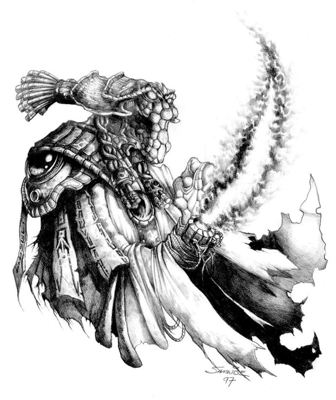 Protos concept art from the Starcraft manual.