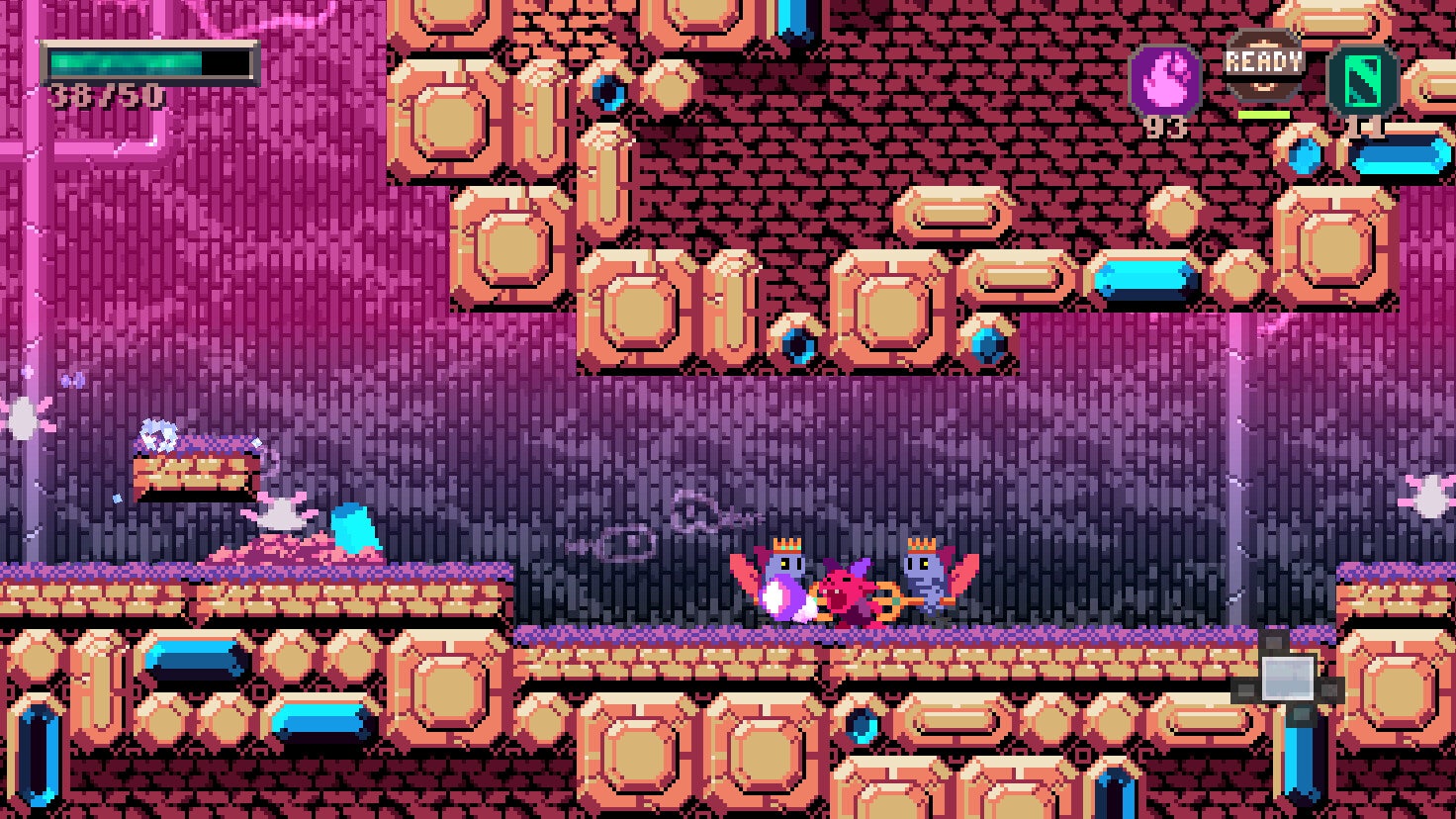 Algol fires a burst of energy at an enemy, as another encroaches from behind. - 1