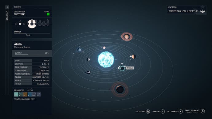 starfield akila planet location on star map