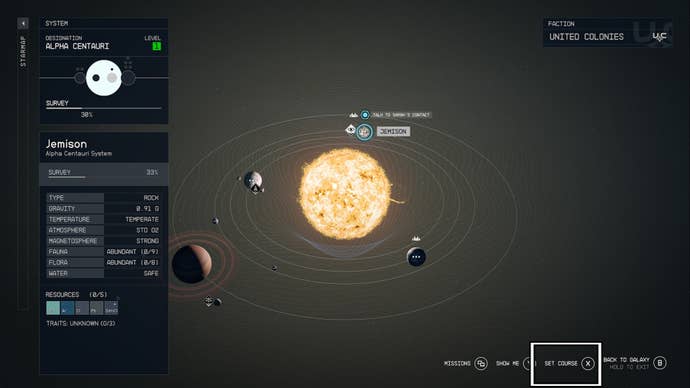 starfield alpha centauri system planet map set course highlighted