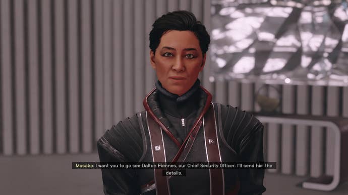 Masako Imada tasks you with finding the mole in Ruyjin Industries in Starfield.