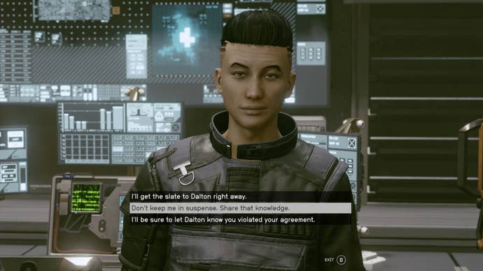 Nyx offers information on mole at Ruyjin Industries in Starfield.