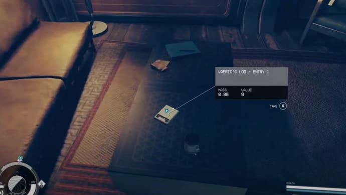 starfield conflict of conviction vaerics log entry one on coffee table