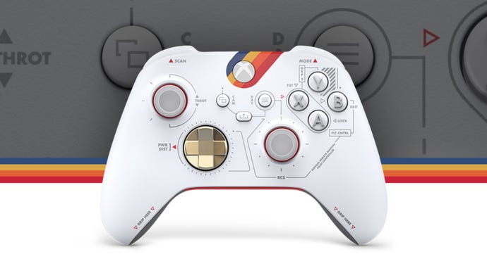 Promotional artwork for the limited-edition Starfield Xbox Controller.