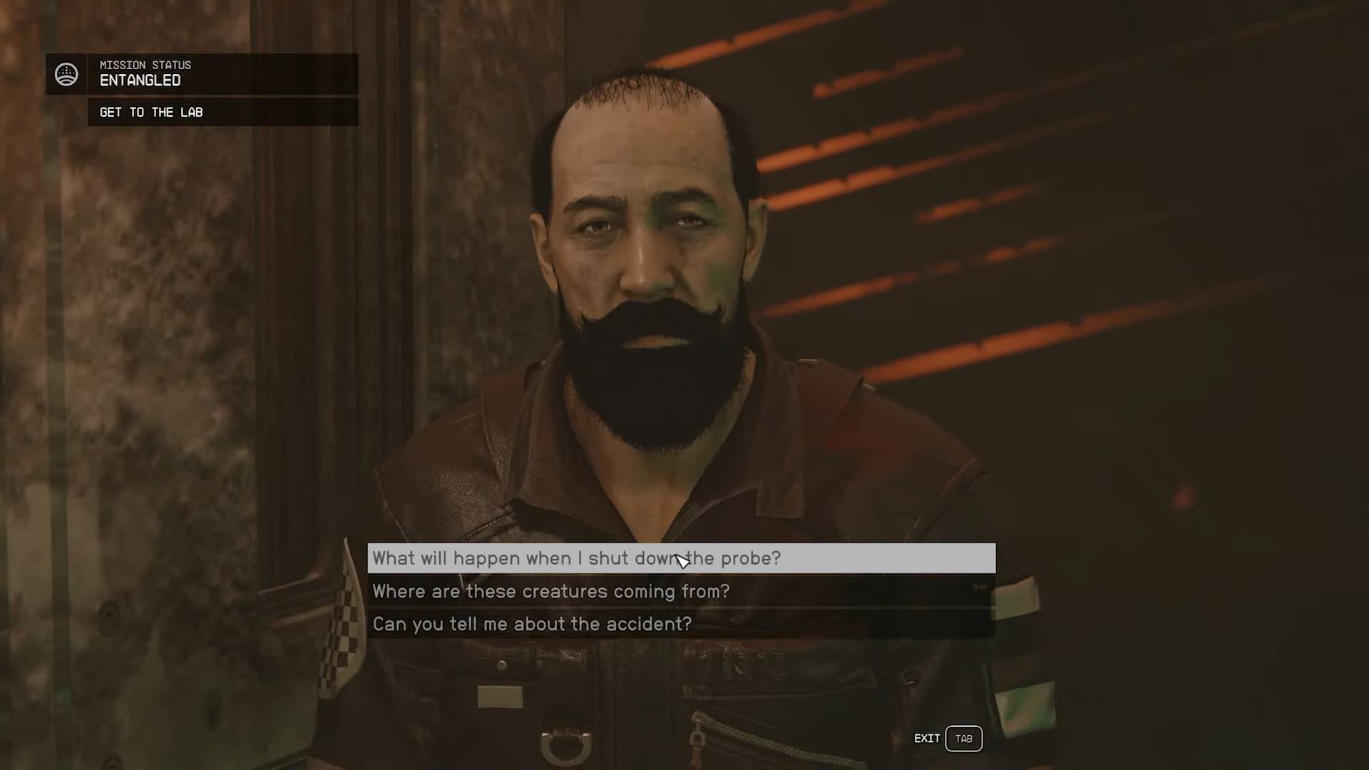 The player in Starfield speaks to Rafael during the Entangled mission.