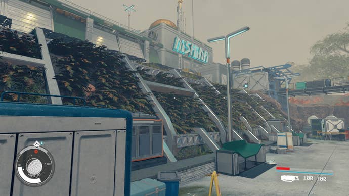 The Nishina Research Station building on Freya III in Starfield.