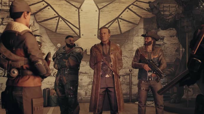 Starfield gameplay trailer screenshot of the Freestar Collective faction.