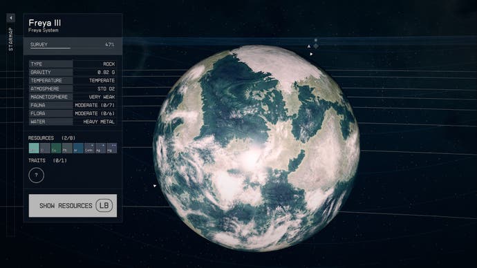 Starfield Freya III planet map