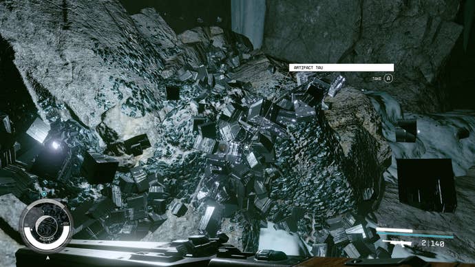 Artifact Tau is gathered in Starfield.