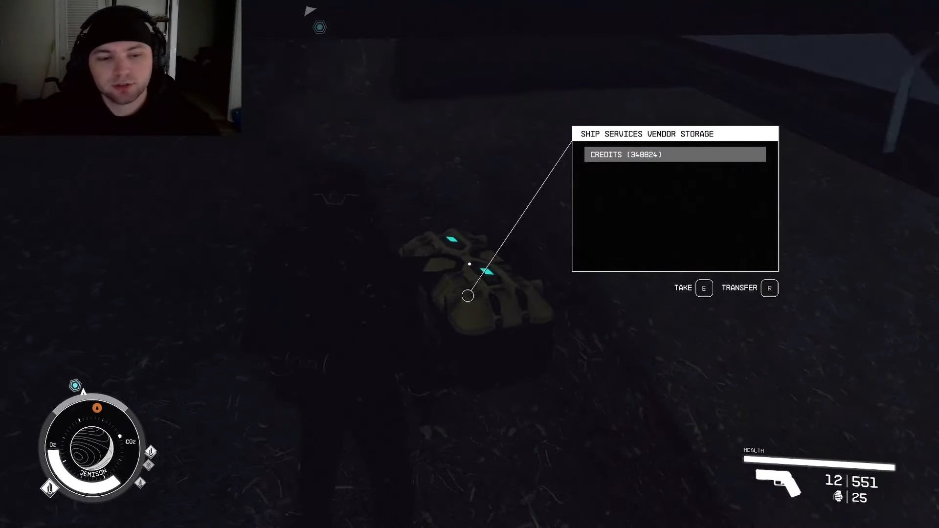 A hidden chest filled with credits in Starfield. - 3
