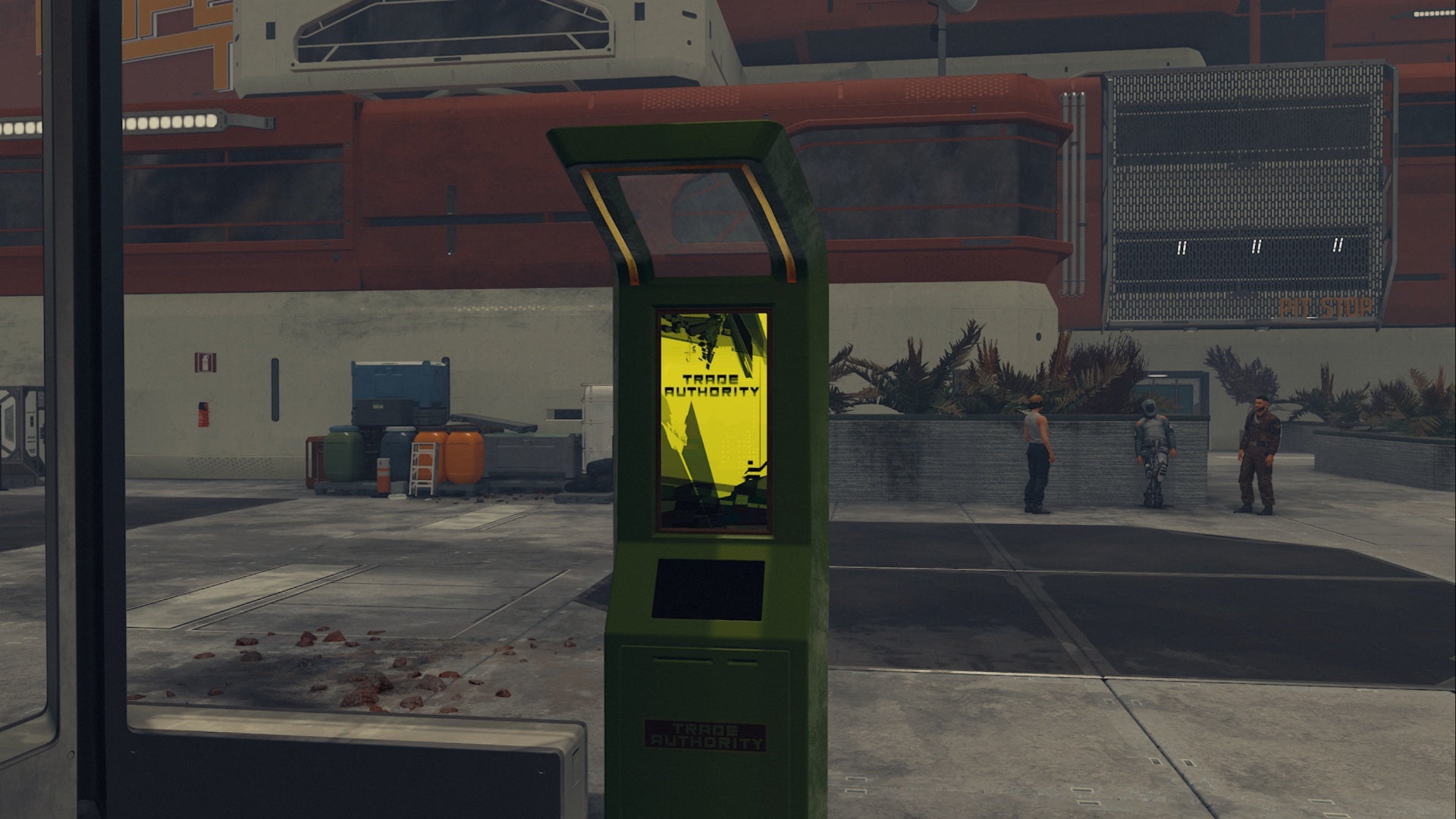 starfield hopetown trade authority kiosk location on landing pad