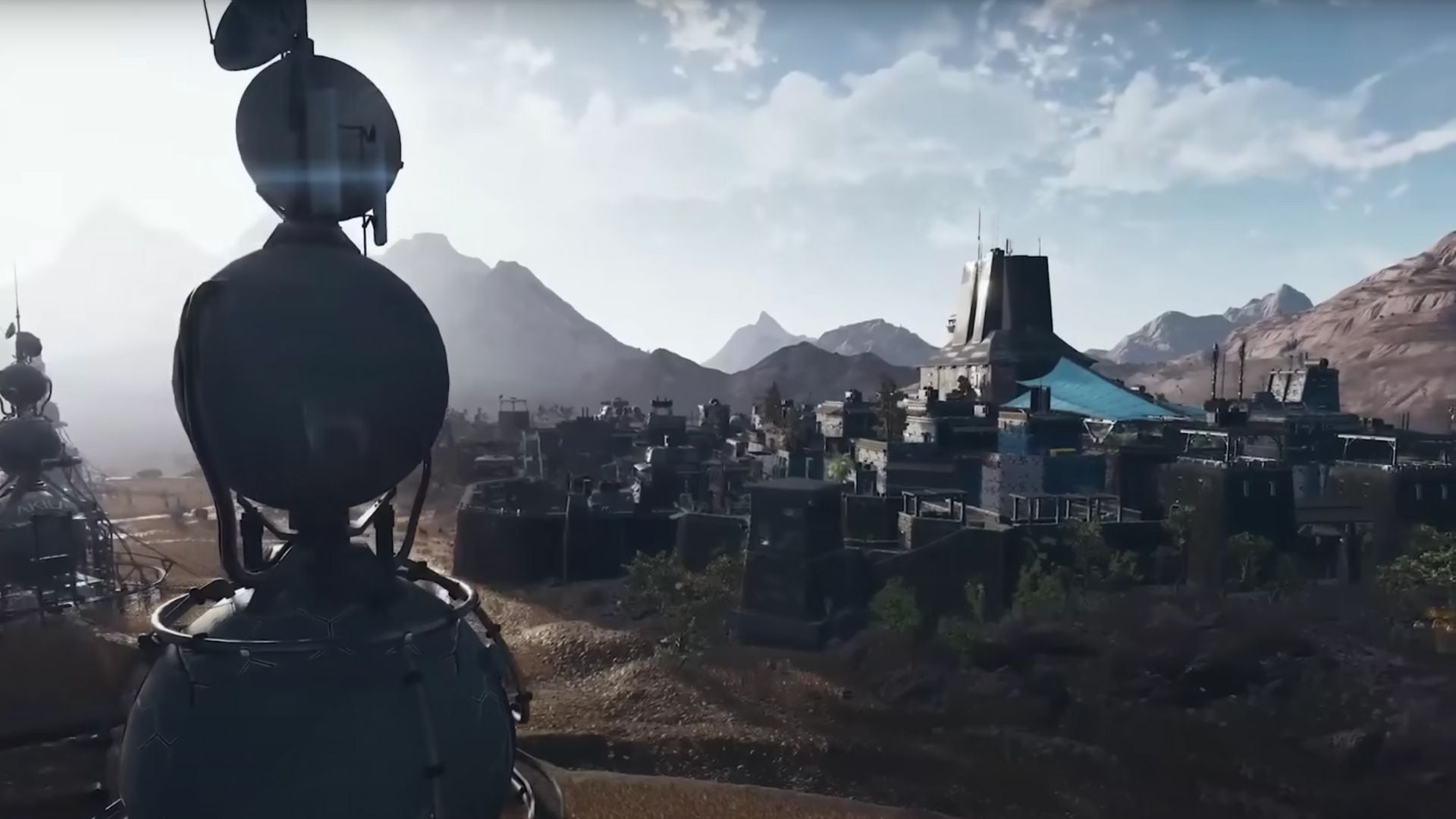 An view overlooking a city in Starfield.