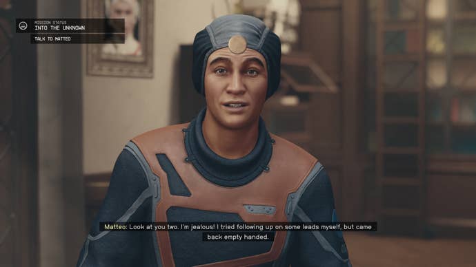 Matteo, a member of Constellation, in Starfield.