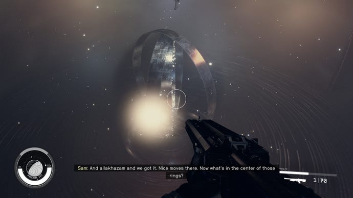 The ring puzzle in Temple Eta during the Into the Unknown mission in Starfield.
