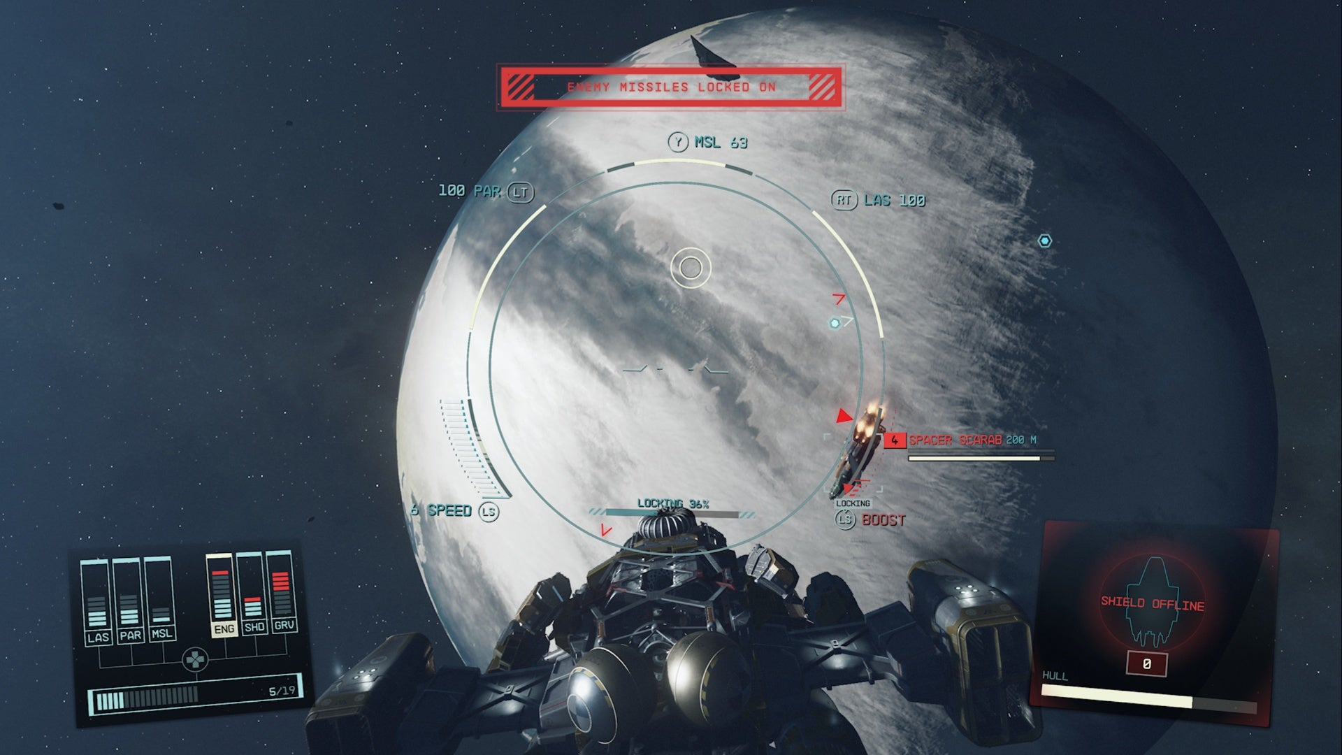 starfield mantis fighting spacer scarab ship