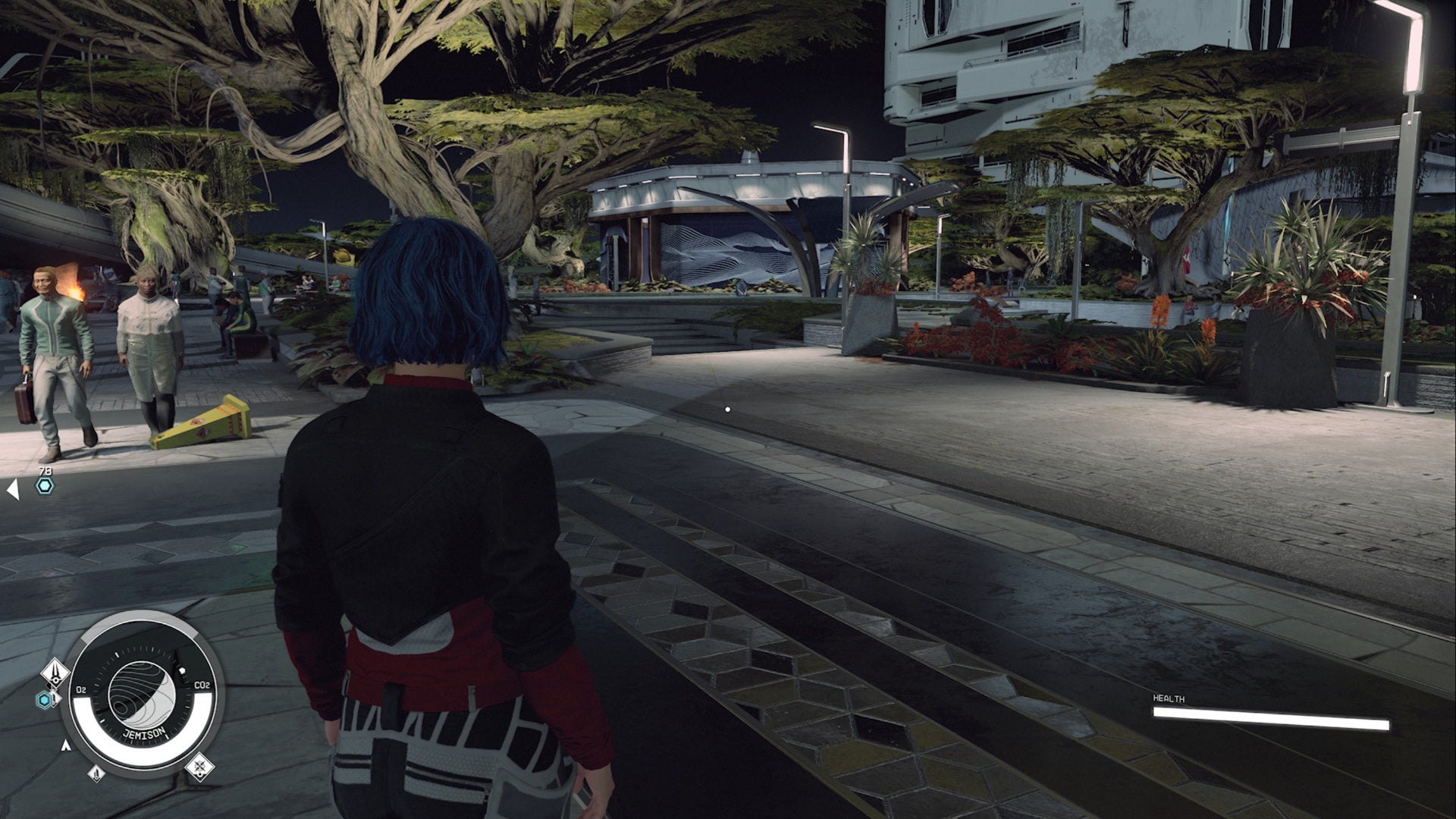 starfield new atlantis aphelion realty building third person view from MAST station exit