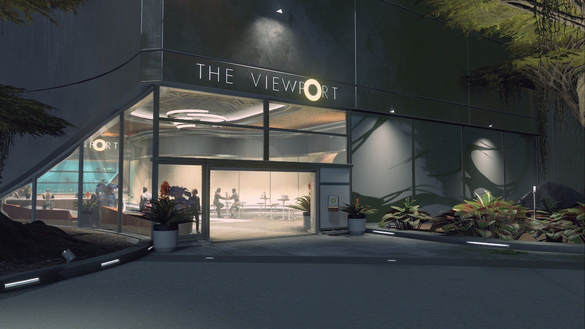 starfield new atlantis the viewport bar building exterior