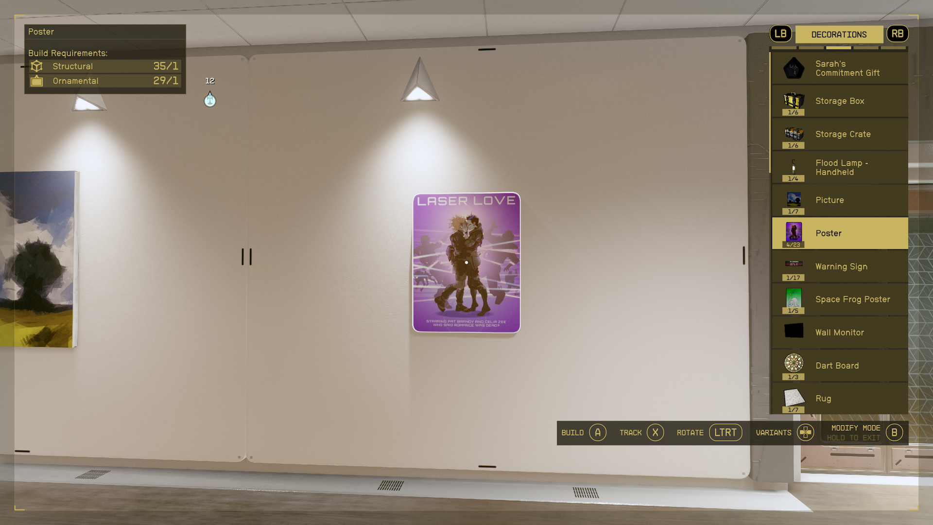 A poster made using ornamental material in Starfield