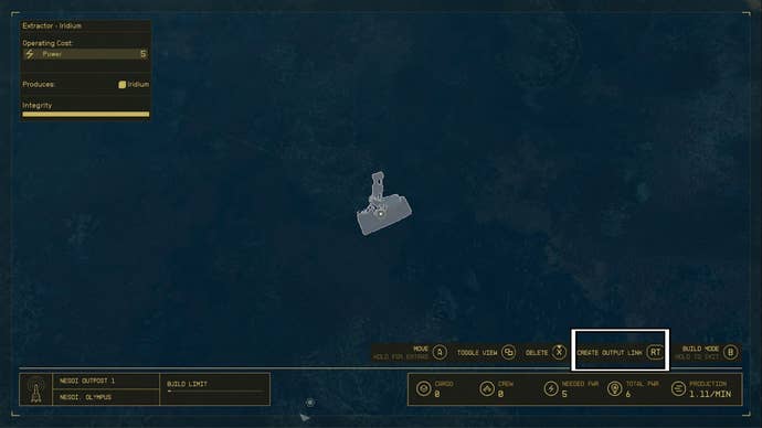 starfield outpost builder create output link beginning command