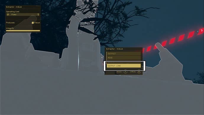 starfield outpost create output link option