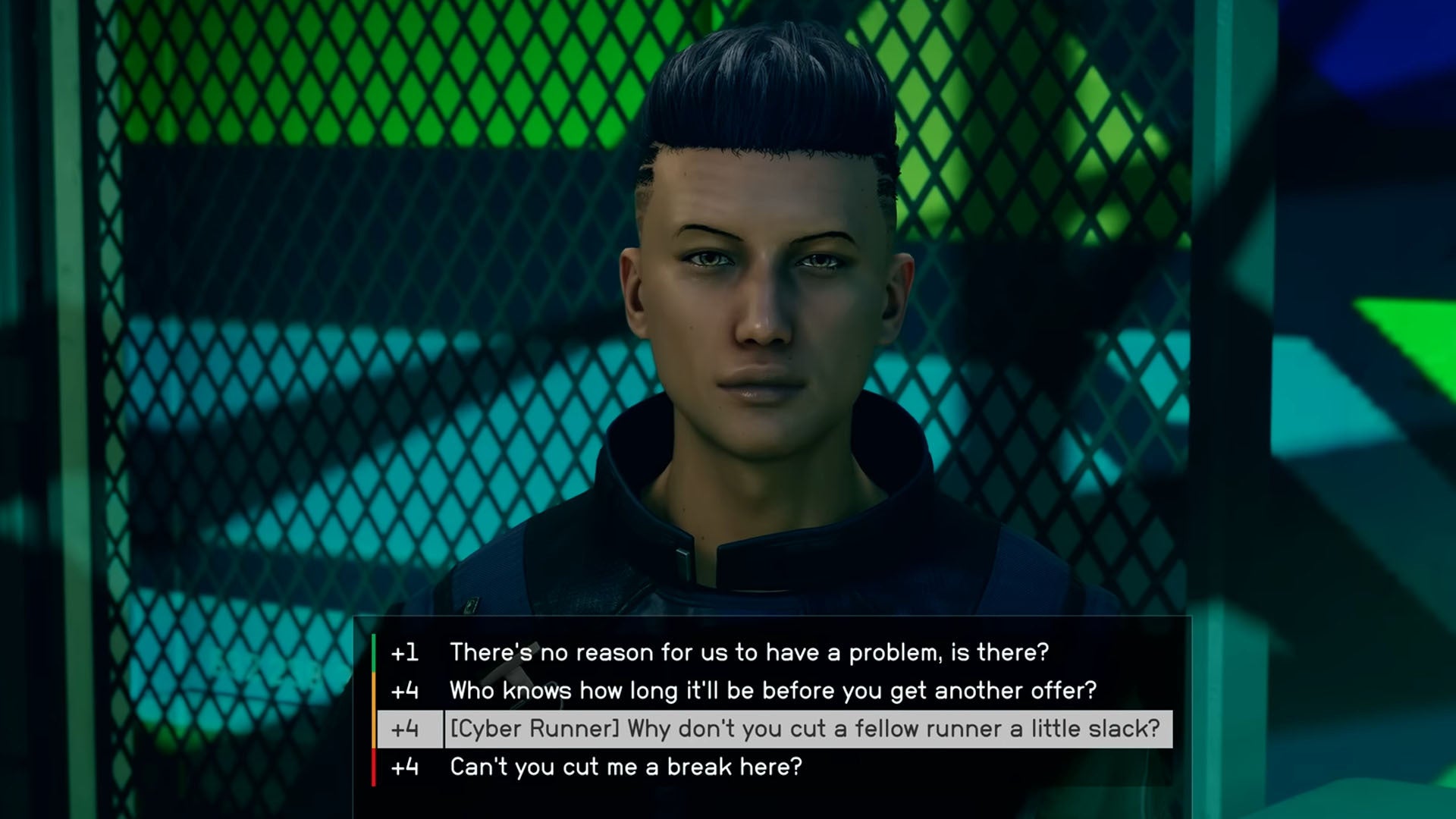 starfield persuasion cyber runner in sf direct