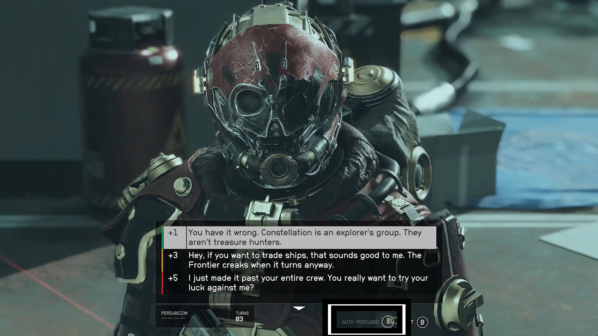 starfield persuasion menu auto persuade option