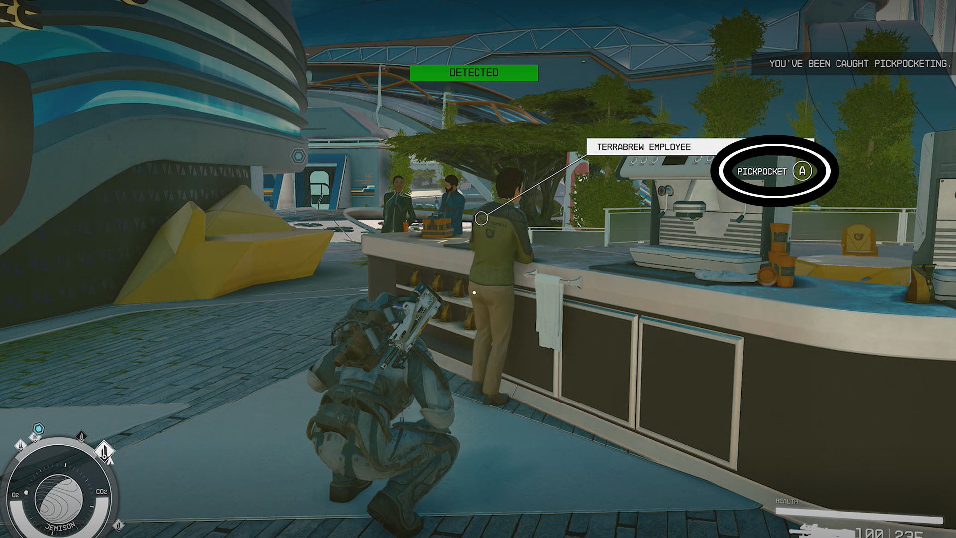 starfield pickpocket prompt circled in terra brew