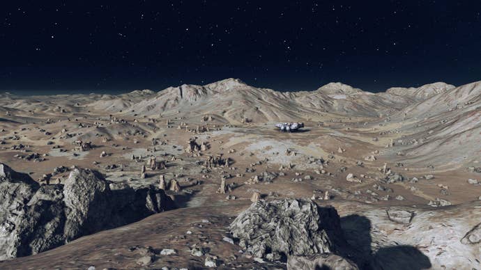 The barren planet Magreth in Starfield