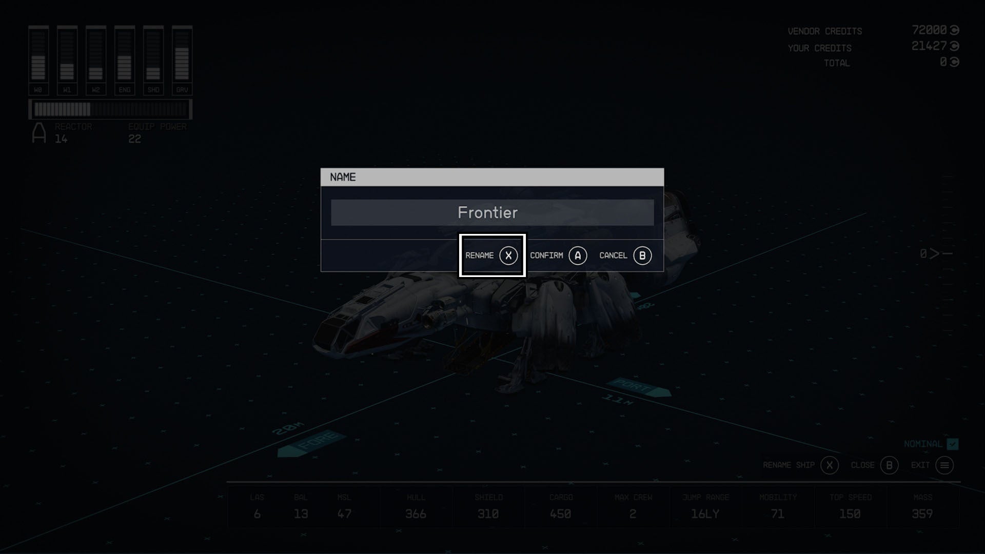 starfield rename ship text box