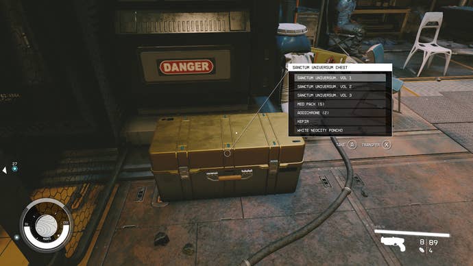 The location of the Sanctum Universum chest in Starfield