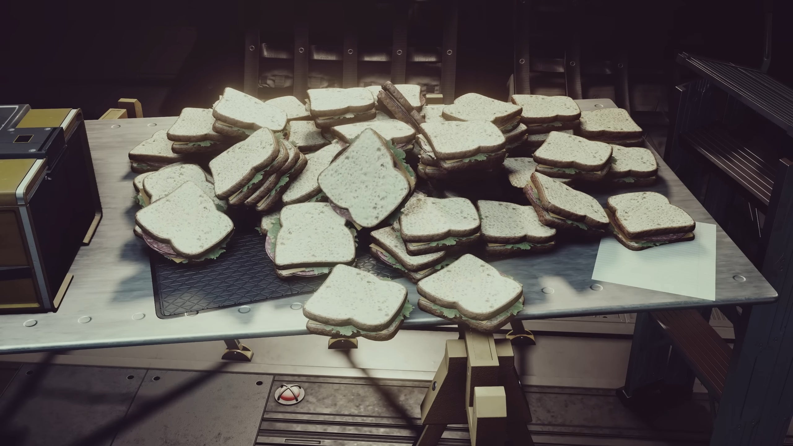 sandwiches overflowing on a table