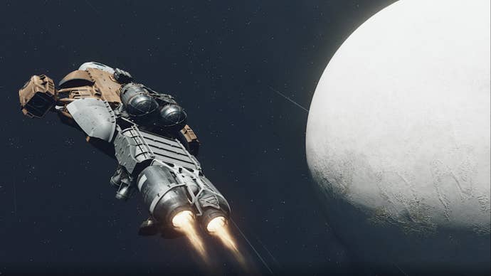 starfield ship and moon load screen