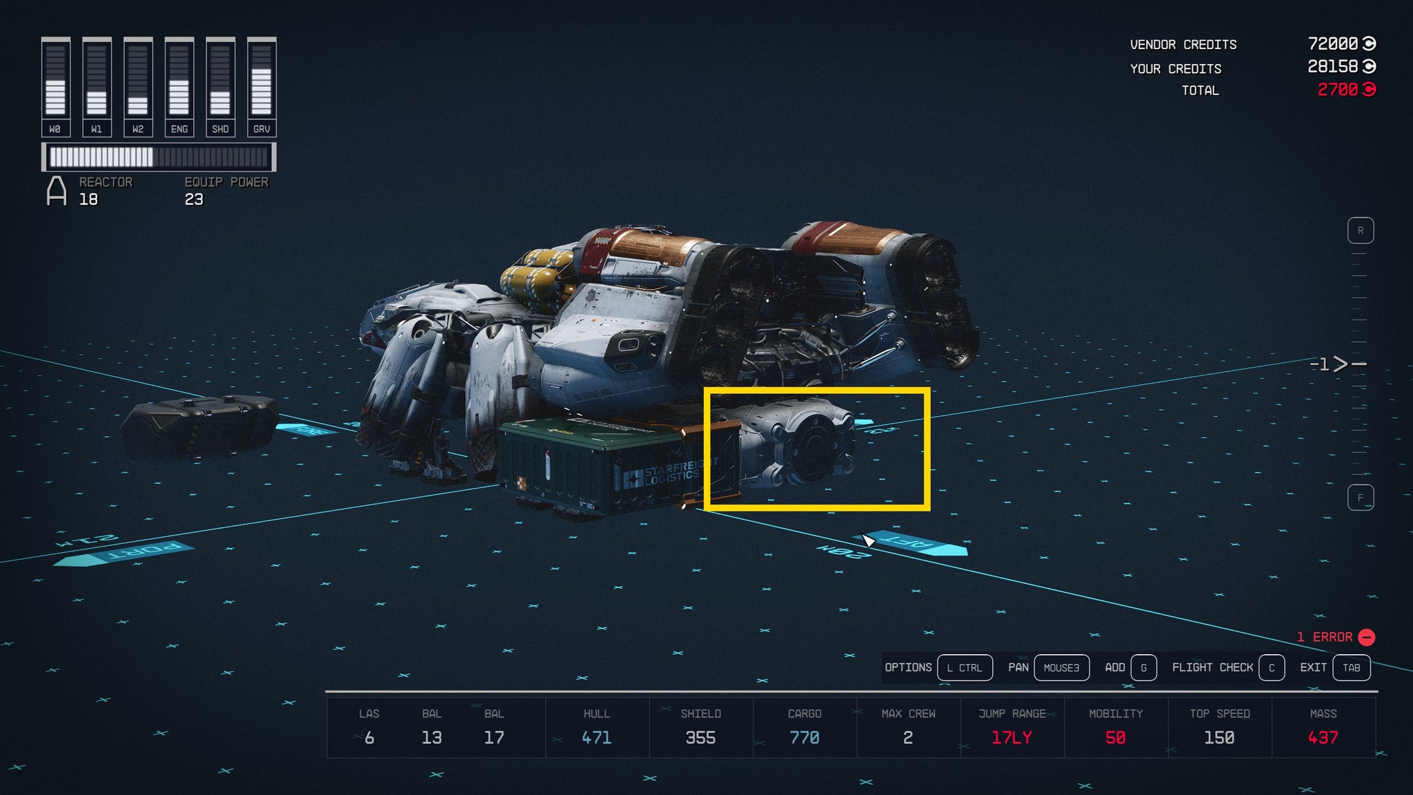 Starfield ship storage and how to increase cargo - 7