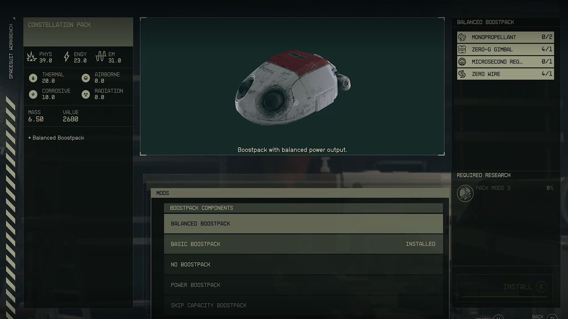 starfield spacesuit workbench boostpacks