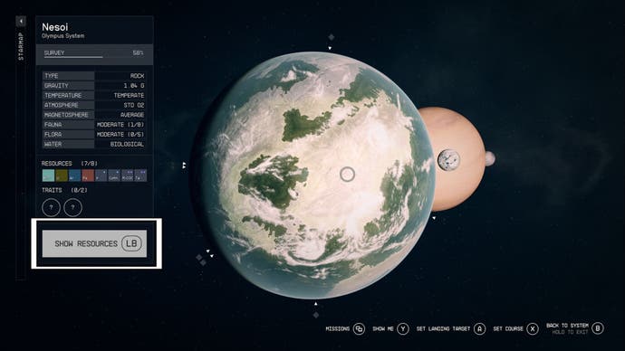 starfield star map show planet resources control prompt