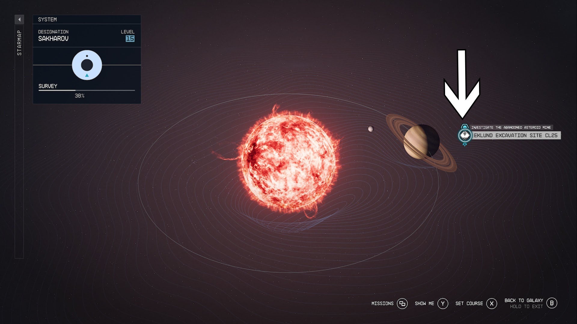 starfield surgical strike abandoned asteroid mining facility star map location