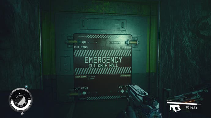 starfield surgical strike mining facility first emergency cuttable wall