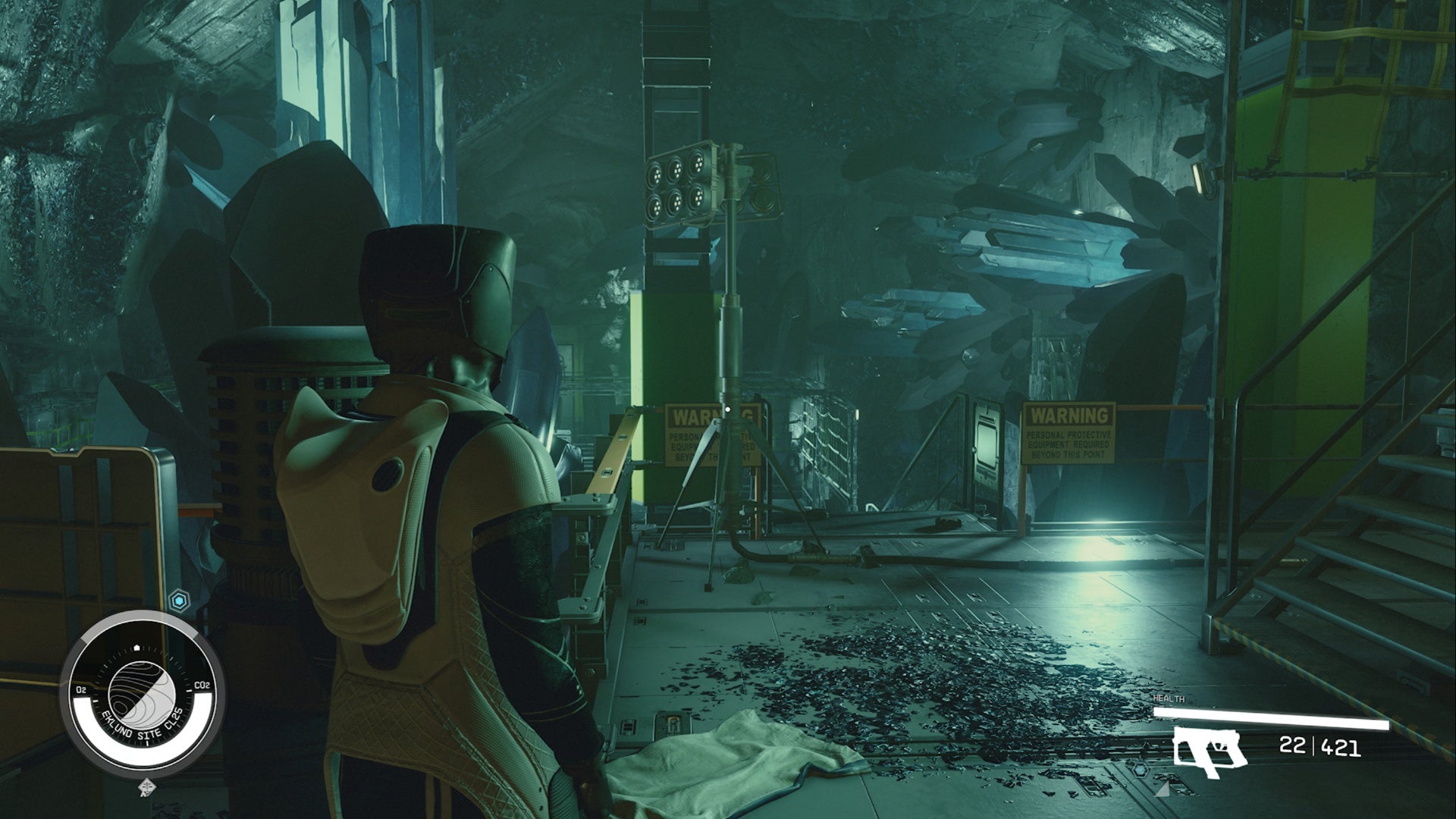 starfield surgical strike mining facility first set of stairs down