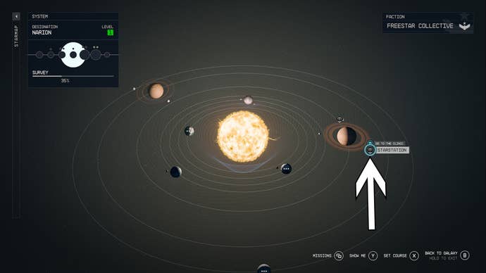starfield surgical strike the clinic star station star map location