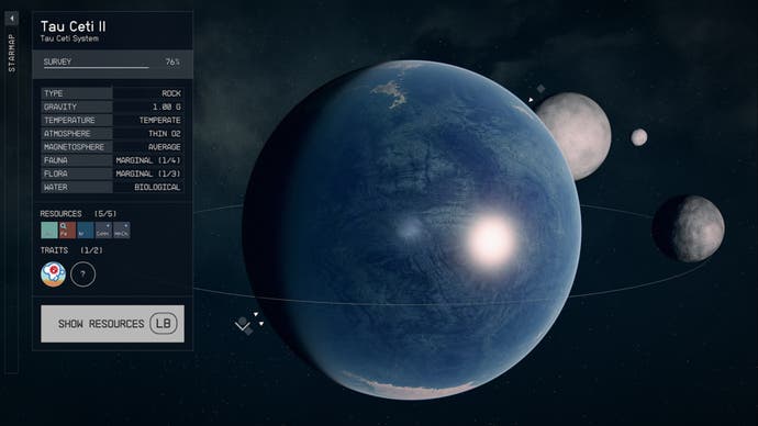 Starfield Tau Ceti-II Planet Map