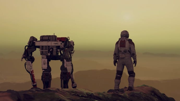 Starfield gameplay trailer screenshot of the player character