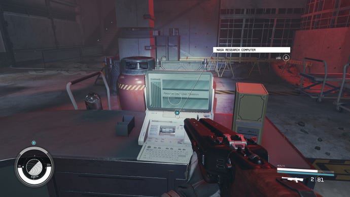 Players come across another research computer in an abandoned building in Starfield.