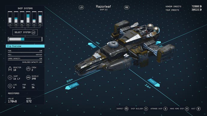 The Razorleaf is one of the best ships in Starfield