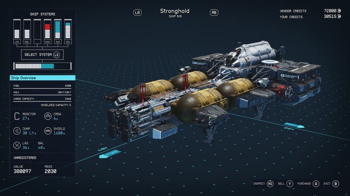 Stronghold is a Class C ship in Starfield that can take a lot of damage