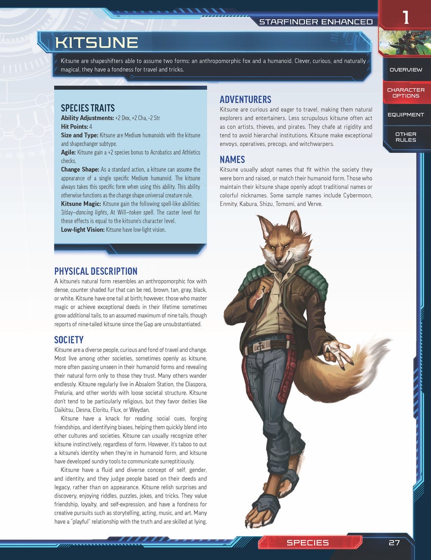 Starfinder Enhanced’s new species will let you play as an ewok-like ...