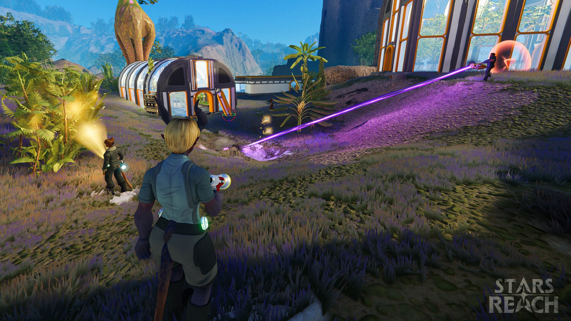 A player mines resources in Stars Reach