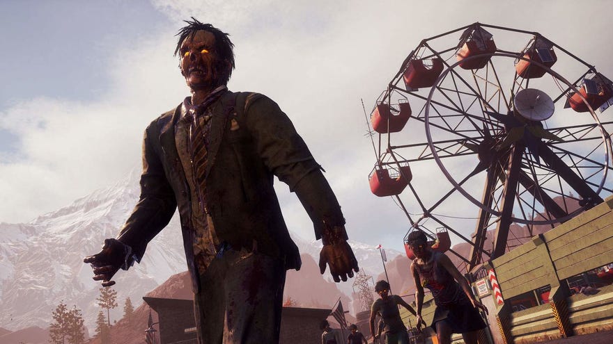 Zombies by a ferris wheel in State of Decay 2’s new version of the Trumbull Valley map.